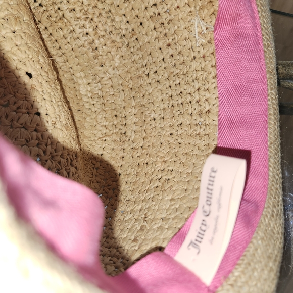 Juicy Couture Straw Hat with Orange Polka Dot Band - Picture 4 of 4